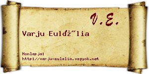 Varju Eulália névjegykártya